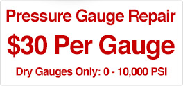 $30 Per Guage for Pressure Gauge Repair